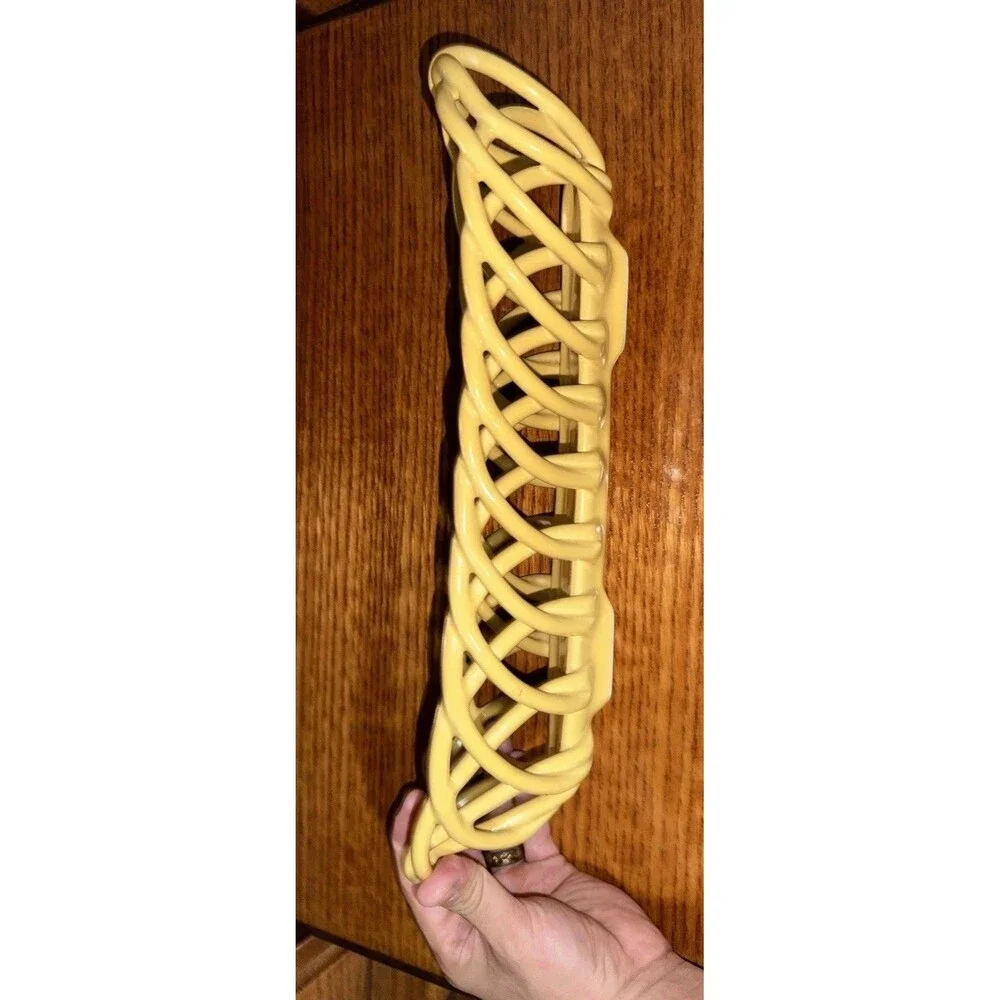 Eucalyptus Stoneware Open Weave Bread Basket 15 1/2